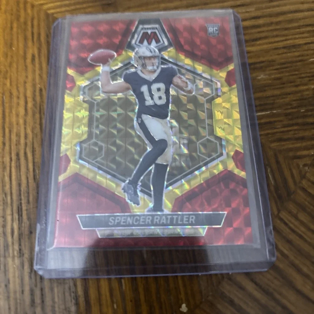 Sp /80 Panini Mosaic - Rookie Spencer Rattler #393 Red Mosaic‎ Prizm (RC)
